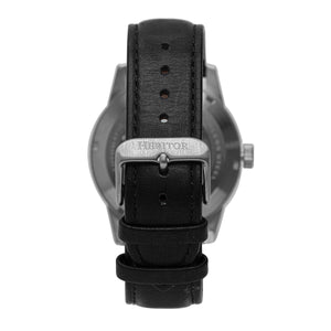 Heritor Automatic Jonas Leather-Band Skeleton Watch - Silver/Black - HERHR9501