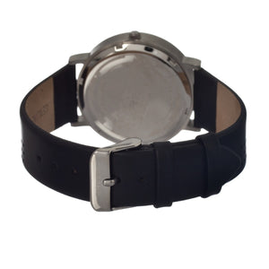 Breed Kimble One-Hand Leather-Band Men's Watch  -  Silver - BRD2501