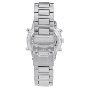 Heritor Automatic Wilhelm Semi-Skeleton Bracelet Watch w/Day/Date - Silver - HERHS2101
