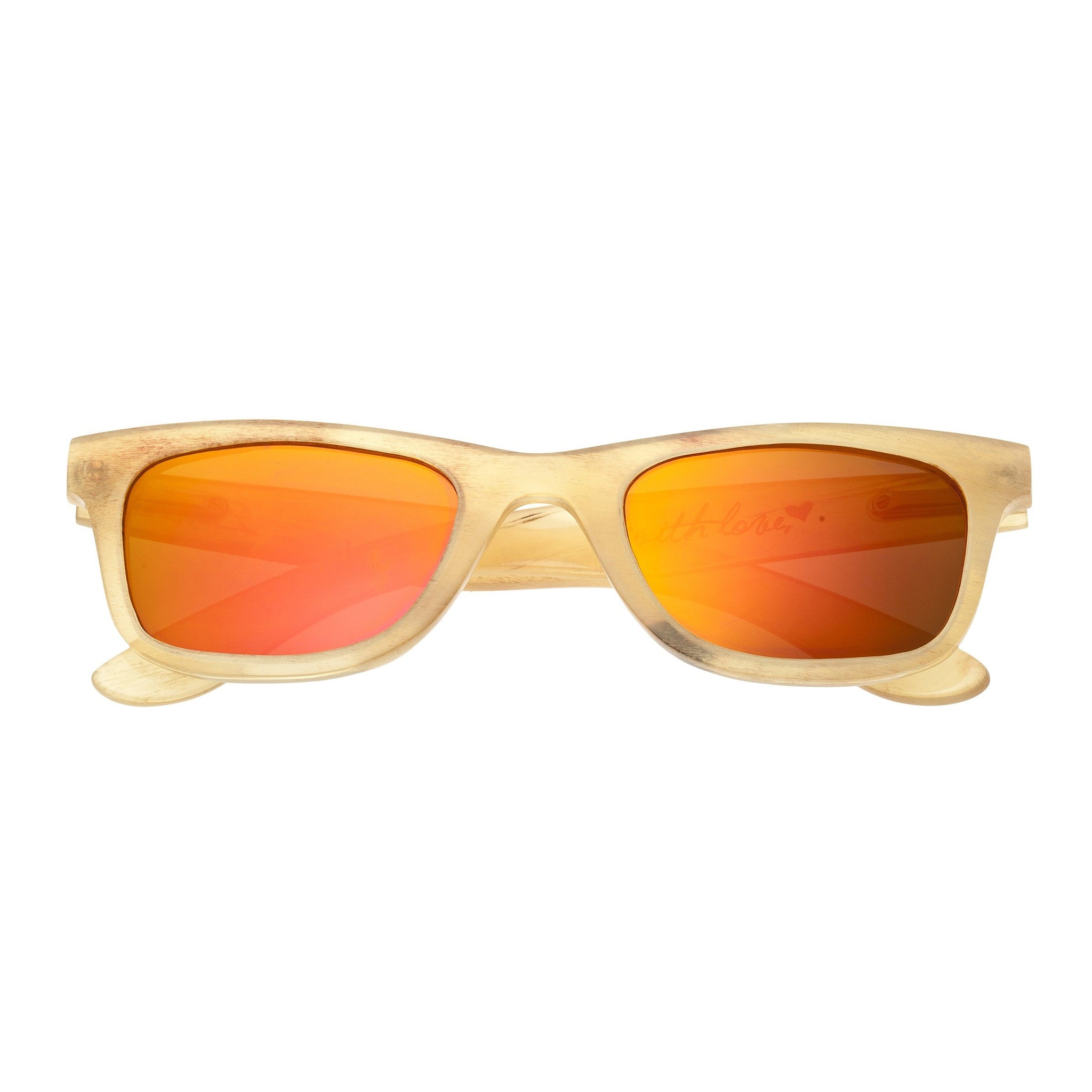 Bertha Zoe Buffalo-Horn Polarized Sunglasses - Honey/Gold - BRSBR008C