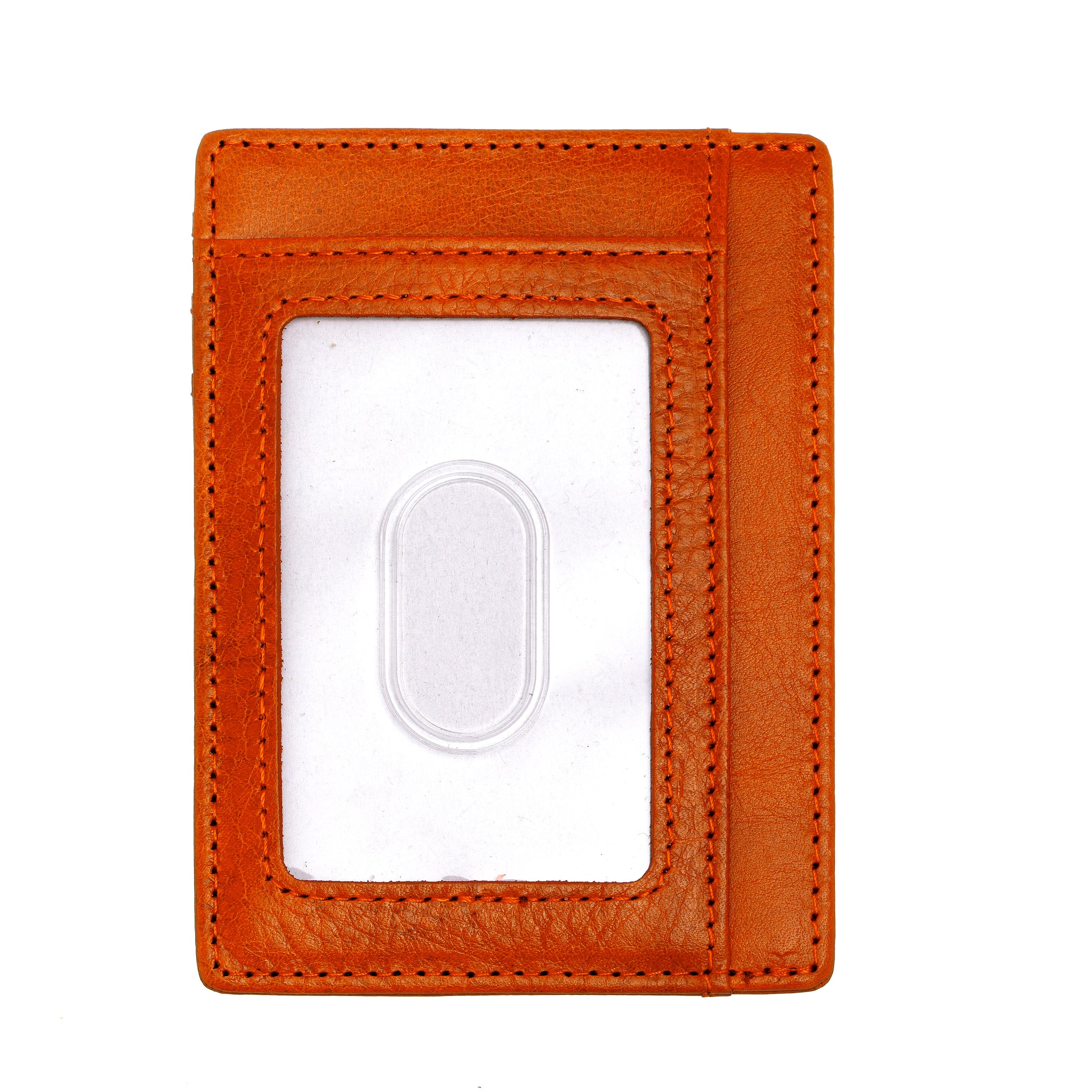 Breed Chase Genuine Leather Front Pocket Wallet - Orange - BRDWALL003-ORG