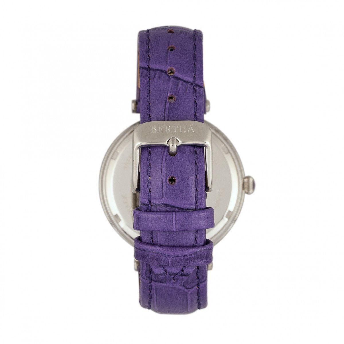 Bertha Mia Mother-Of-Pearl Leather-Band Watch - Purple - BTHBR7402