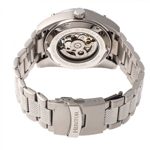 Heritor Automatic Daniels Semi-Skeleton Bracelet Watch - Silver - HERHR7401