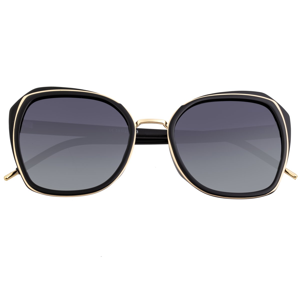 Bertha Jade Polarized Sunglasses - Black/Black - BRSBR042BK