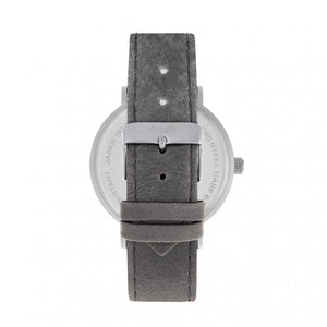 Simplify The 2900 Leather-Band Watch - Silver/Charcoal - SIM2902