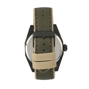 Morphic M59 Series Leather-Overlaid Canvas-Band Watch - Olive - MPH5906