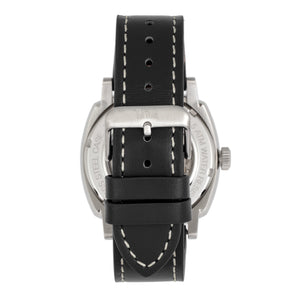 Reign Napoleon Automatic Semi-Skeleton Leather-Band Watch - Silver/Black - REIRN5801
