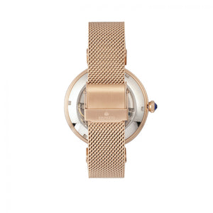 Empress Adelaide Automatic Skeleton Mesh-Bracelet Watch - Rose Gold - EMPEM2503