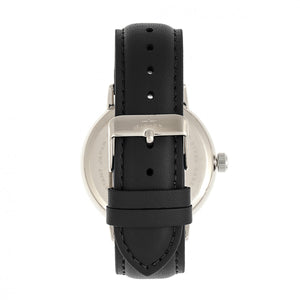 Elevon Vin Leather-Band Watch w/Date - Silver/Black - ELE111-2