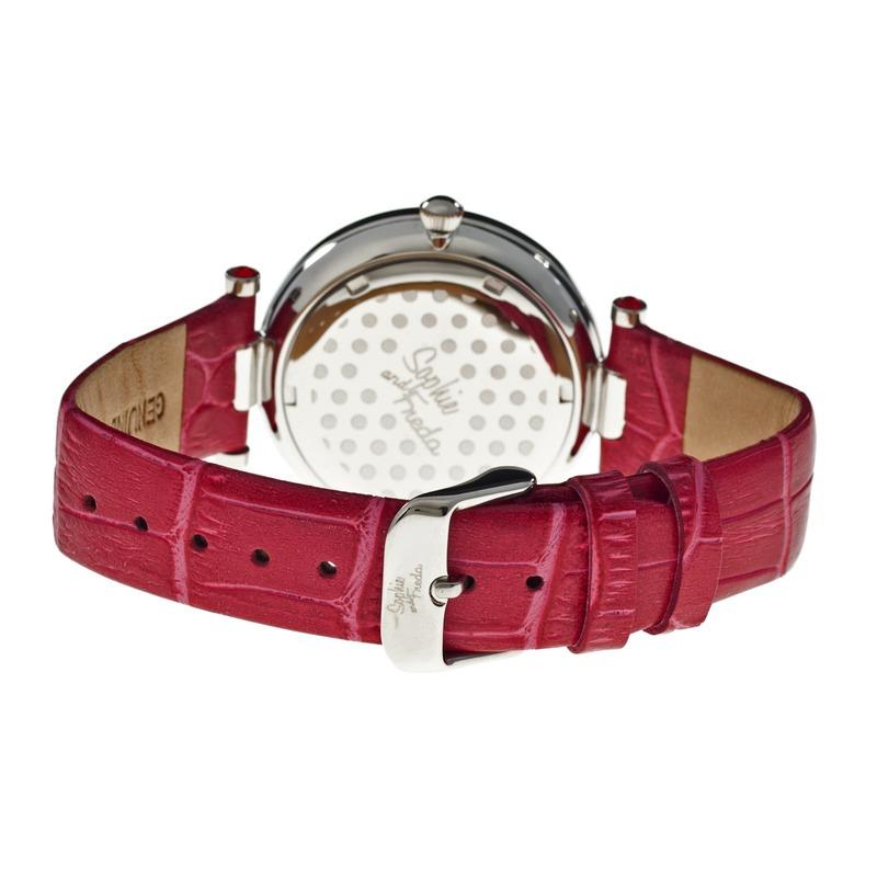 Sophie & Freda Butchart Leather-Band Ladies Watch - Red - SAFSF1704