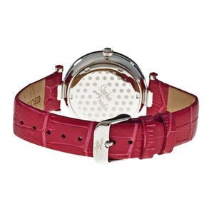 Sophie & Freda Butchart Leather-Band Ladies Watch - Red - SAFSF1704