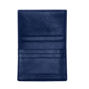 Breed Porter Genuine Leather Bi-Fold Wallet - Navy - BRDWALL002-BLU