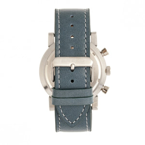 Breed Ryker Chronograph Leather-Band Watch w/Date - Teal/Silver - BRD8201
