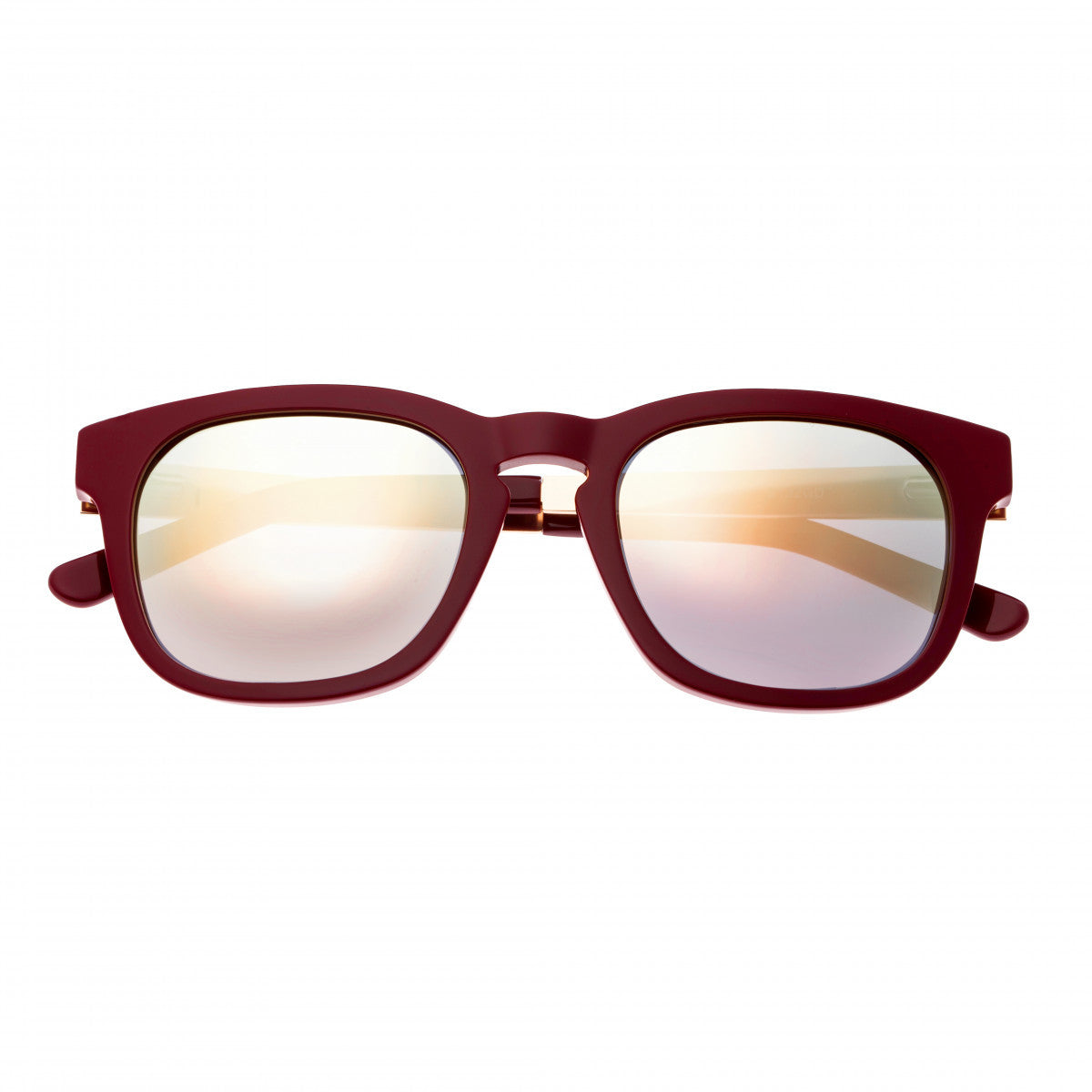 Sixty One Twinbow Polarized Sunglasses - Burgundy/Gold - SIXS132GD