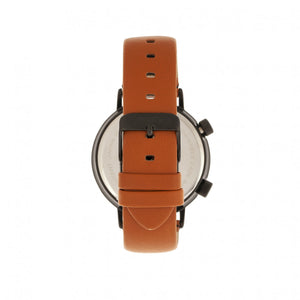 Simplify The 3300 Leather-Band Watch - Orange/Black - SIM3307