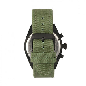 Morphic M53 Series Chronograph Fiber-Weaved Leather-Band Watch w/Date - Black/Olive - MPH5306