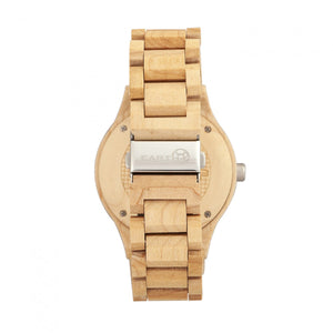 Earth Wood Cherokee Bracelet Watch w/Magnified Date - Khaki/Tan - ETHEW3401
