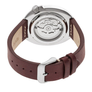 Heritor Automatic Morrison Leather-Band Watch w/Date - Maroon/Silver - HERHR7604