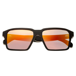 Earth Wood Piha Polarized Sunglasses - Ebony/Red-Yellow - ESG006EB