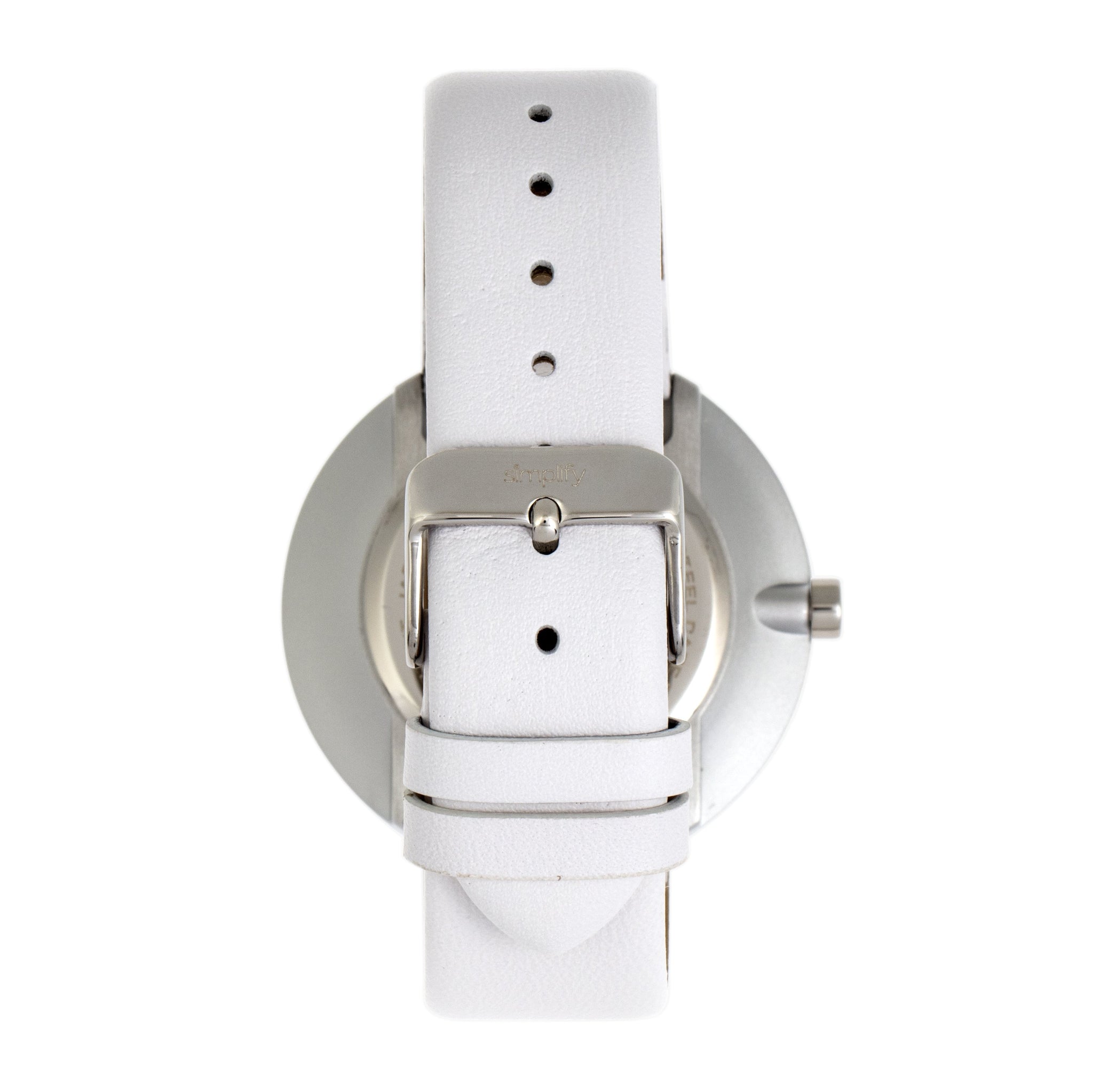 Simplify The 4000 Leather-Band Watch - White - SIM4001