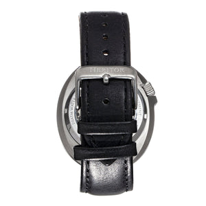 Heritor Automatic Pierce Leather-Band Watch w/Date - White/Black - HERHS1201