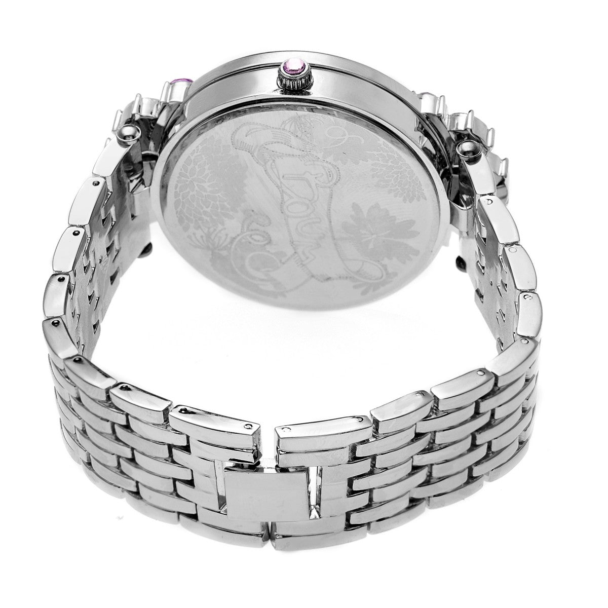 Boum Precieux Crystal-Surround Bezel Bracelet Watch - Silver - BOUBM4201