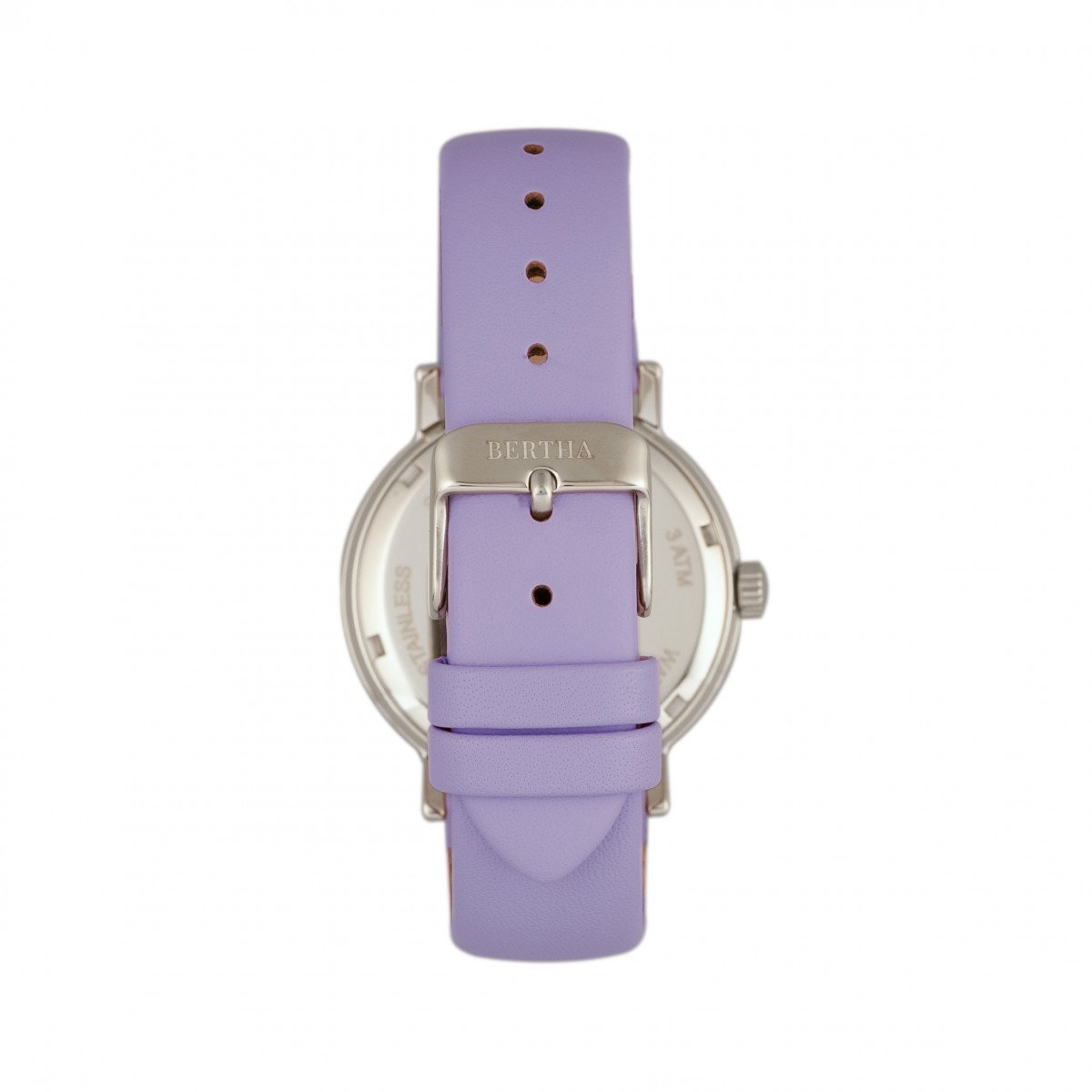 Bertha Luna Mother-Of-Pearl Leather-Band Watch - Lavender - BTHBR7701