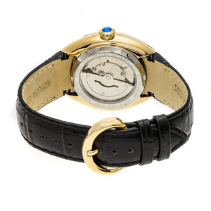 Empress Antoinette Automatic MOP Leather-Band Watch - Gold/Black - EMPEM1404