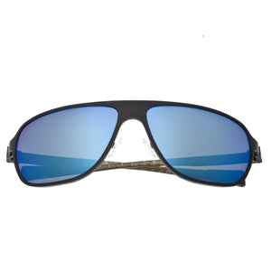 Breed Atmosphere Titanium And Carbon Fiber Polarized Sunglasses - Black/Blue - BSG004BK
