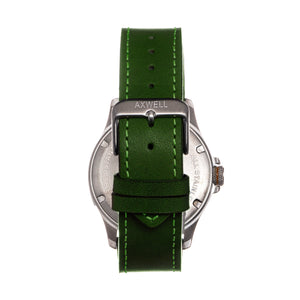 Axwell Blazer Leather Strap Watch - Green - AXWAW106-4