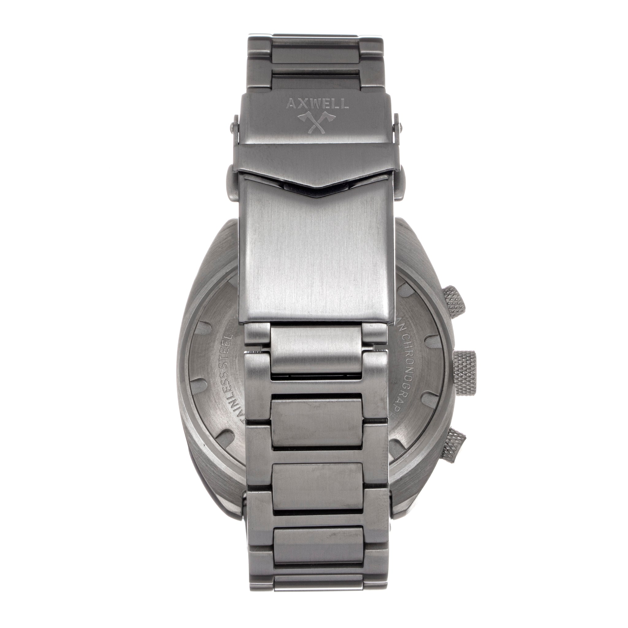 Axwell Minister Chronograph Bracelet Watch w/Date - Black - AXWAW105-2