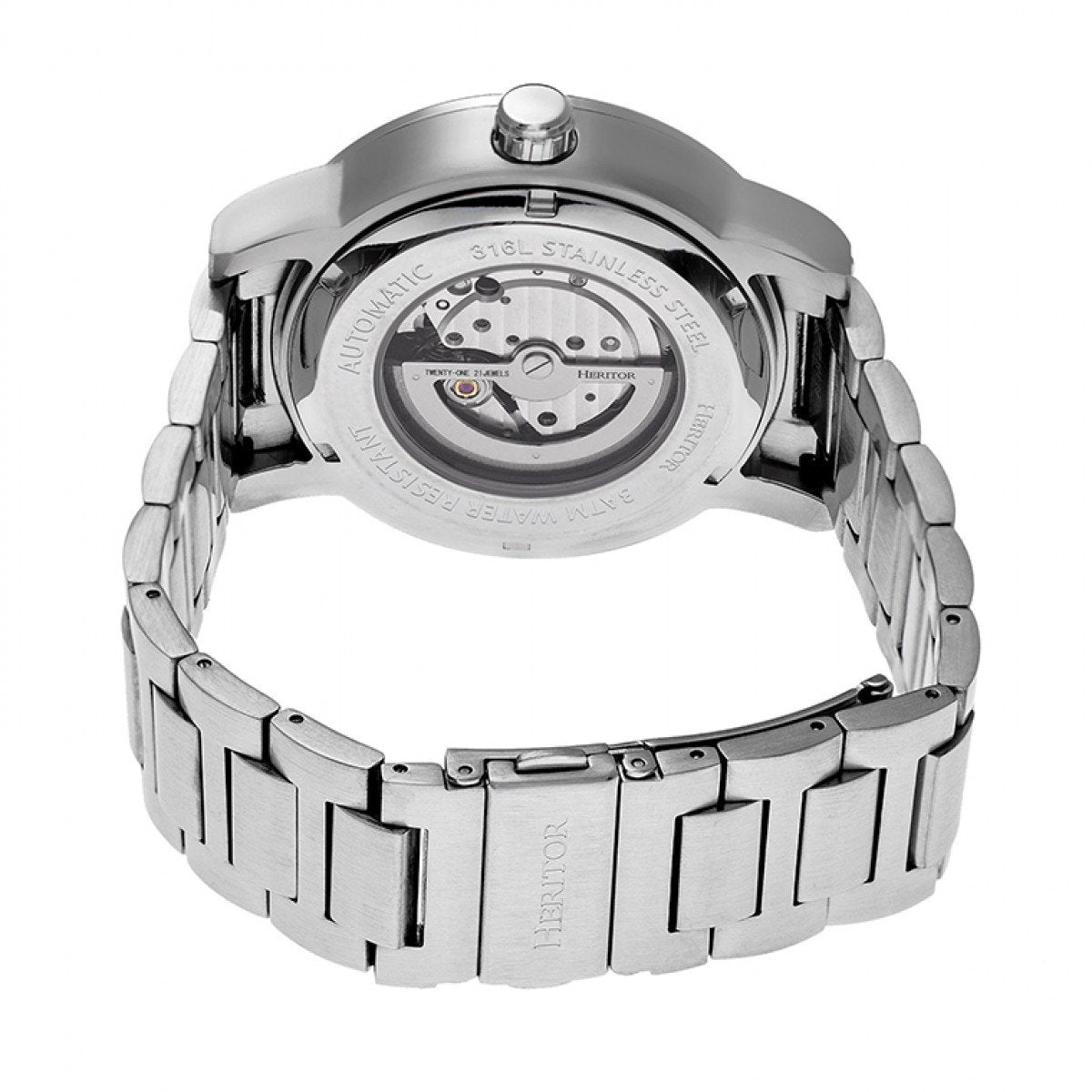 Heritor Automatic Romulus Bracelet Watch - Silver - HERHR6401