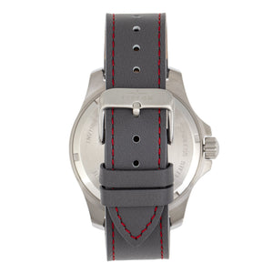 Elevon Aviator Leather-Band Watch w/Date - Grey/White - ELE120-13