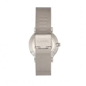 Sophie & Freda Savannah Mesh Bracelet Watch w/Swarovski Crystals - Silver - SAFSF4201