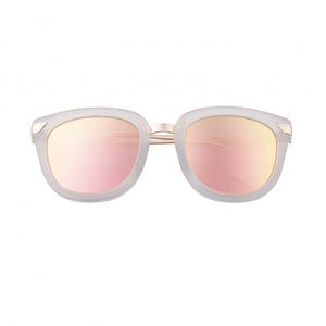 Bertha Jenna Polarized Sunglasses - Clear/Rose Gold - BRSBR029CR