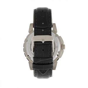 Reign Philippe Automatic Skeleton Leather-Band Watch - Black/Silver - REIRN4604