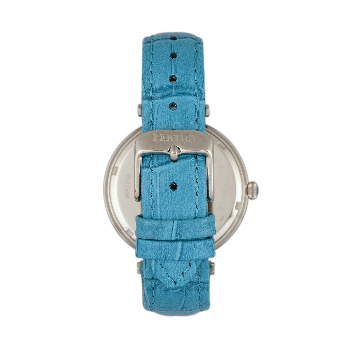 Bertha Mia Mother-Of-Pearl Leather-Band Watch - Blue  - BTHBR7401