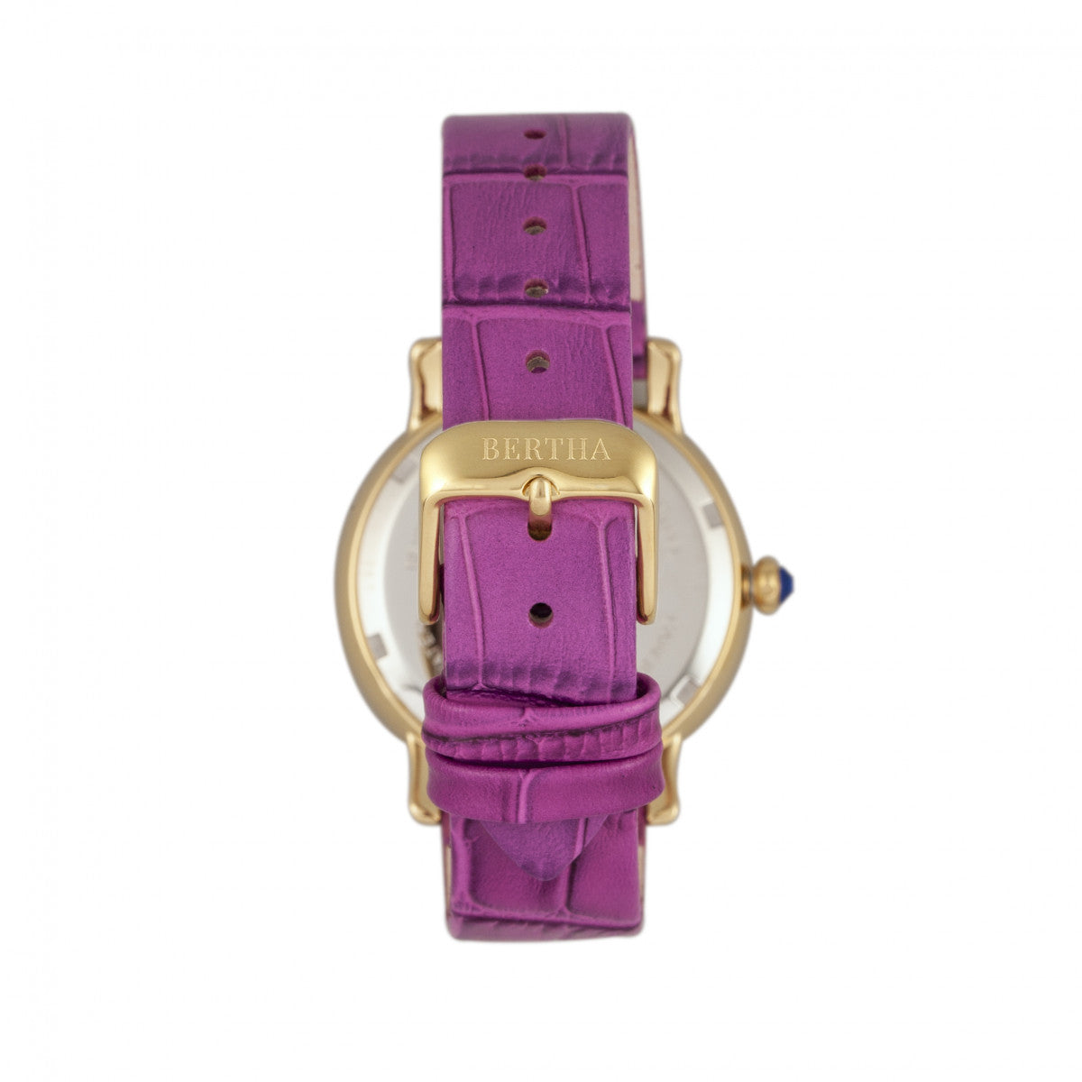 Bertha Courtney Opal Dial Leather-Band Watch - Hot Pink - BTHBR7903