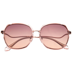 Bertha Hensley Polarized Sunglasses - Pink/Brown - BRSBR048BN