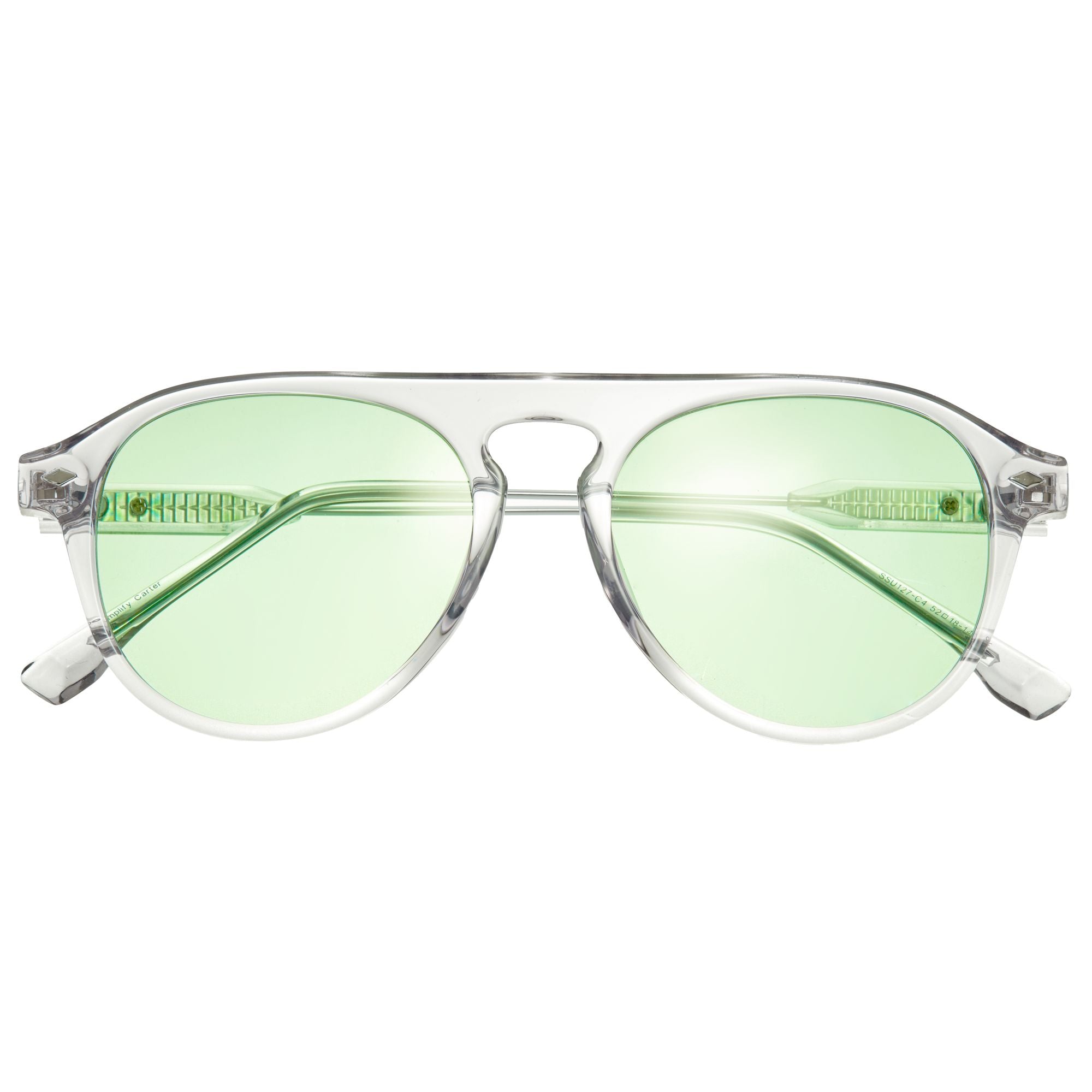 Simplify Carter Polarized Sunglasses - Clear/Green - SSU127-C4