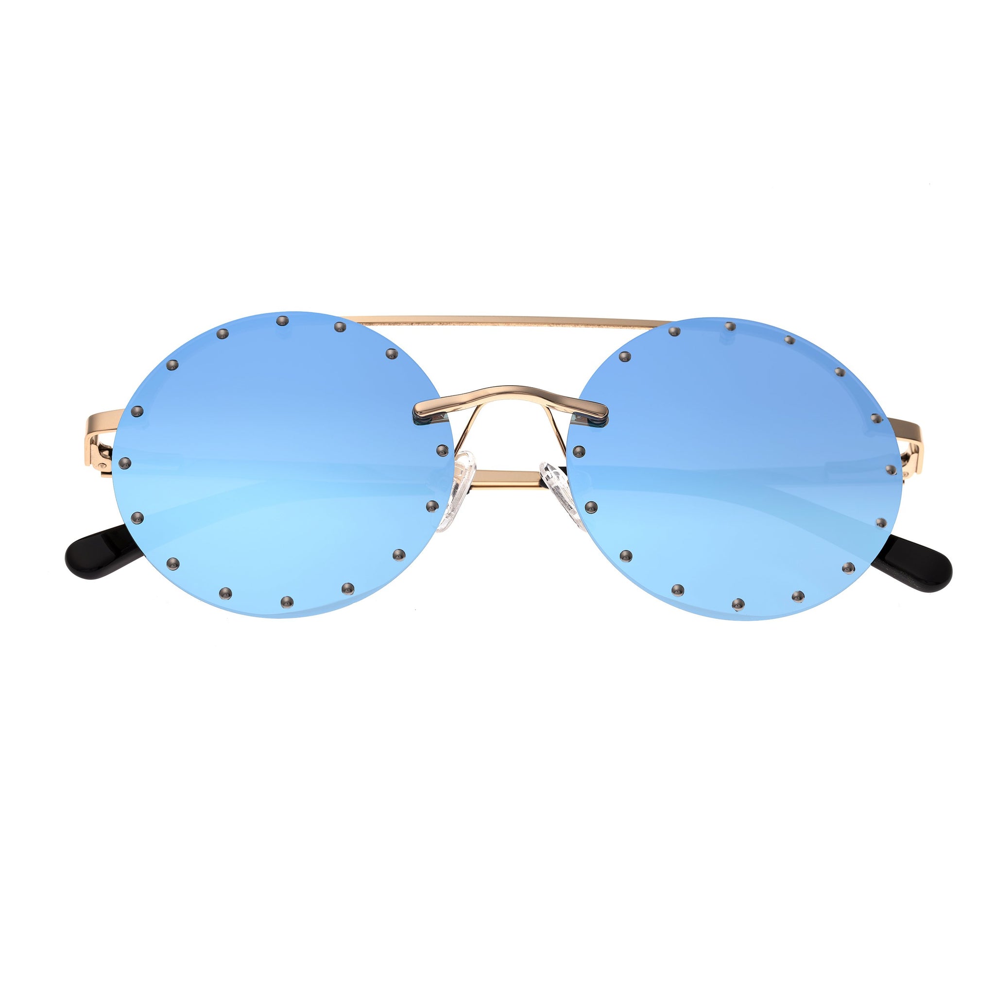 Bertha Harlow Polarized Sunglasses - Gold/Blue - BRSBR031BL