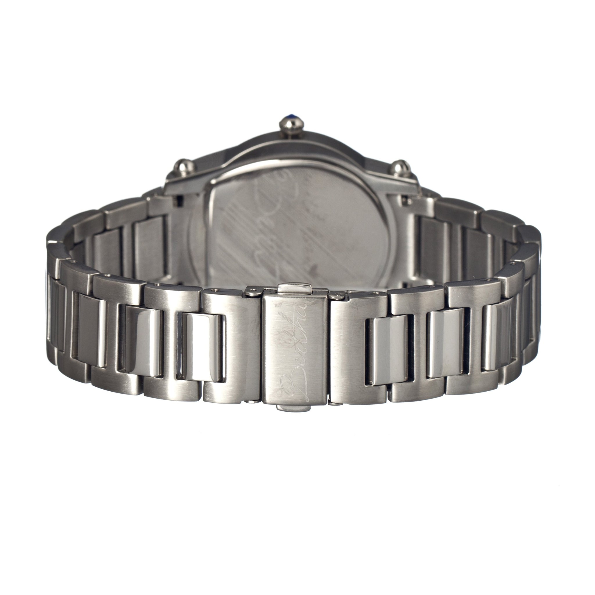 Bertha Fiona MOP Ladies Bracelet Watch w/ Date - Silver/White - BTHBR2901