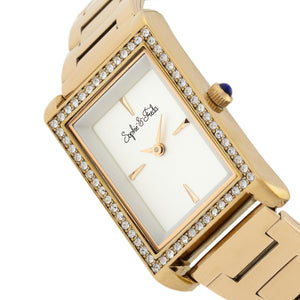 Sophie and Freda Wilmington Bracelet Watch w/Swarovski Crystals - Gold - SAFSF5602