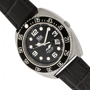 Reign Quentin Automatic Pro-Diver Leather-Band Watch w/Date - Silver - REIRN4905