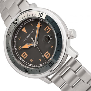 Morphic M74 Series Bracelet Watch w/Magnified Date Display - Gunmetal/Grey/Brown - MPH7403