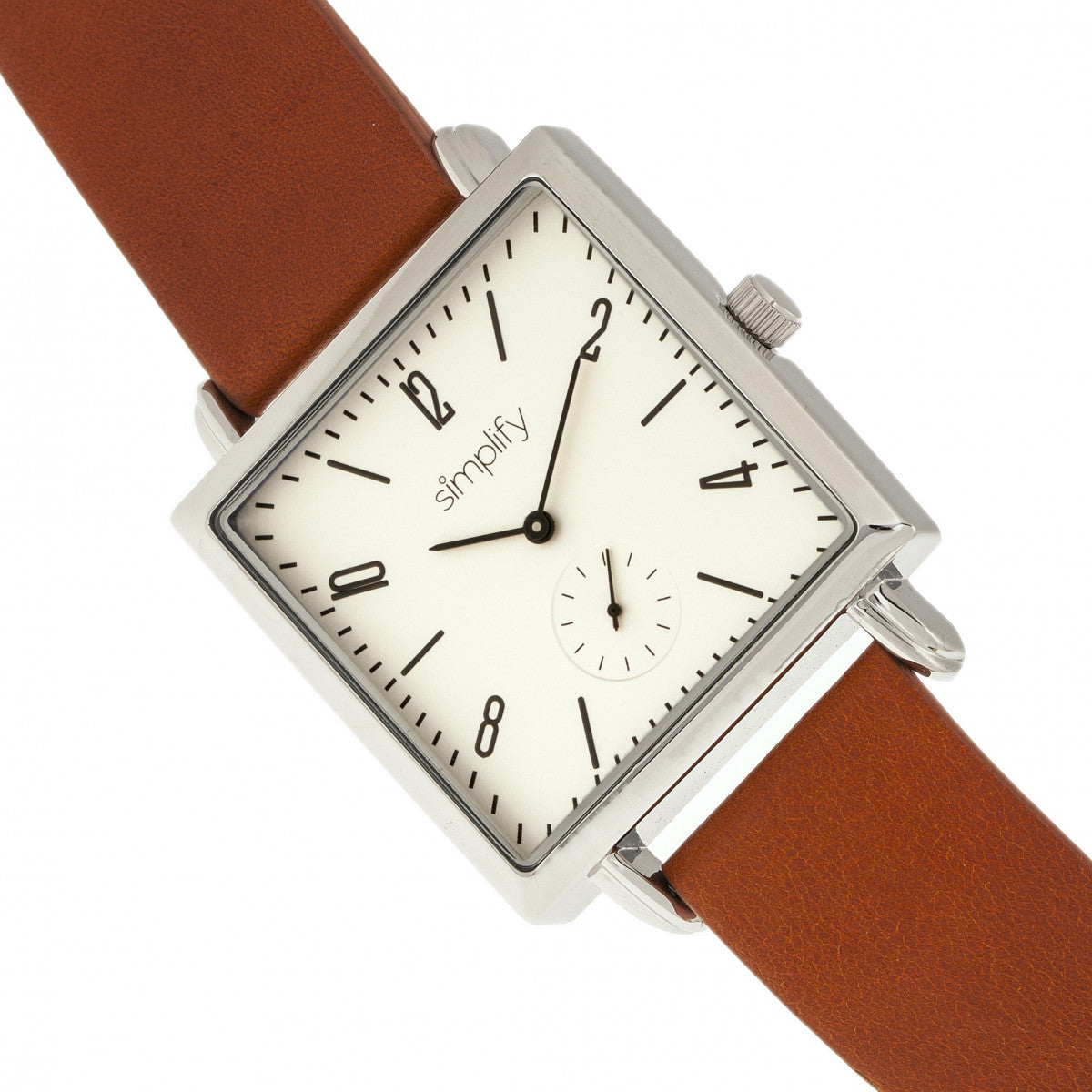 Simplify The 5000 Leather-Band Watch - Brown/White - SIM5003