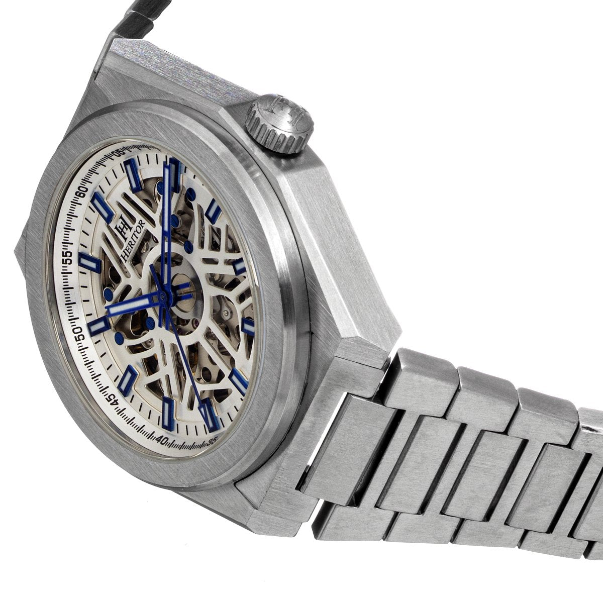 Heritor Automatic Atlas Bracelet Watch - White - HERHS1304