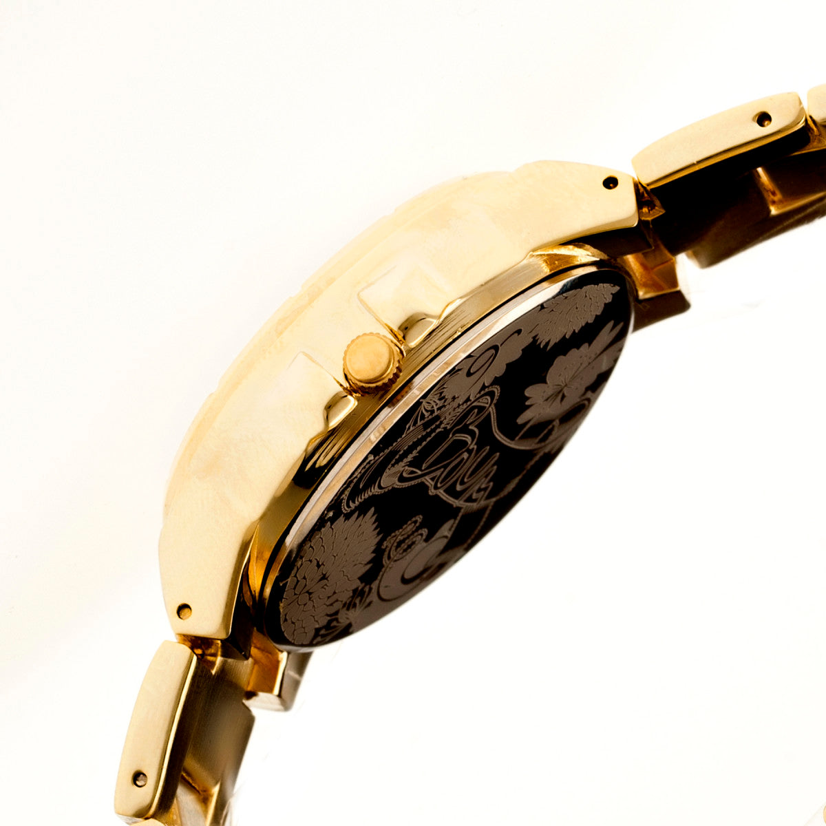 Boum Cachet Crystal-Dial Ladies Bracelet Watch - Gold/Fuchsia - BOUBM2304