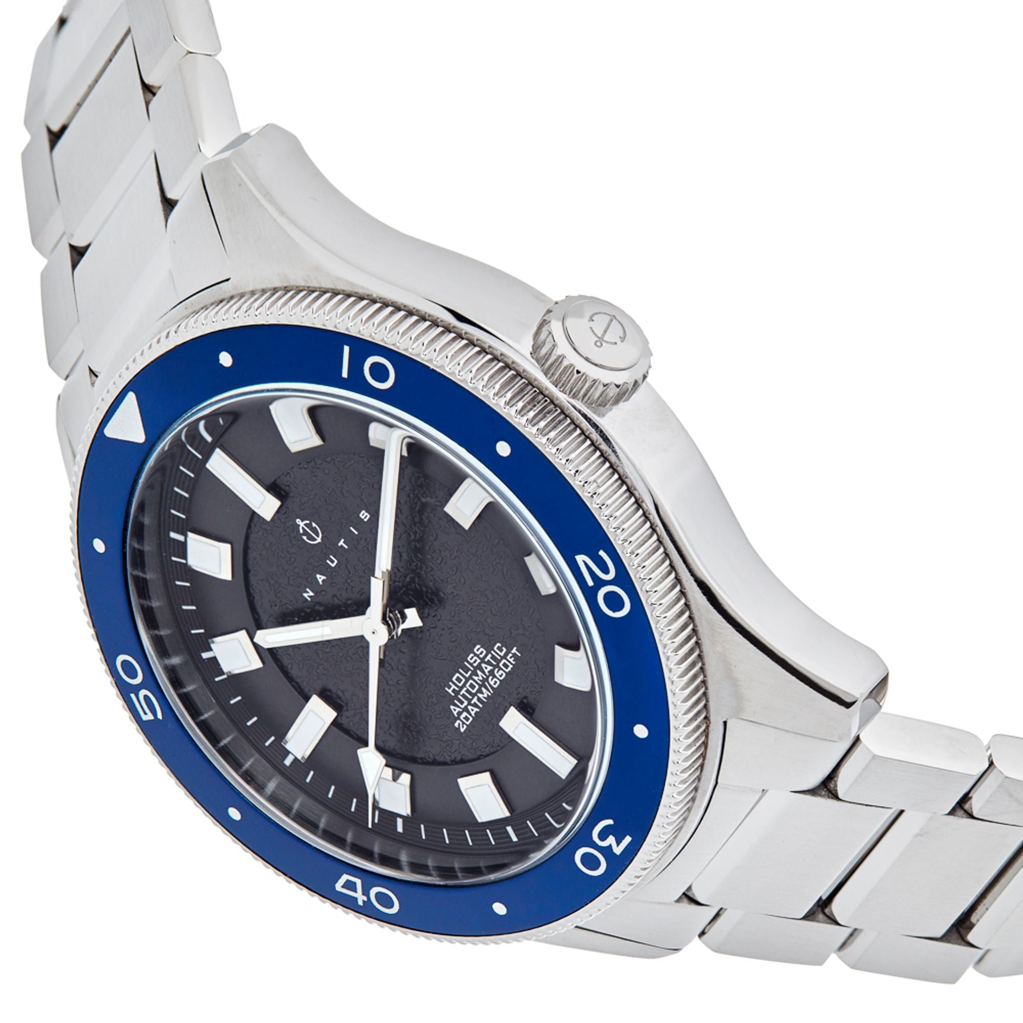 Nautis Holiss Automatic Watch - Silver/Blue - NAUN103-2
