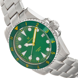 Heritor Automatic Luciano Bracelet Watch w/Date - Green - HERHS1505
